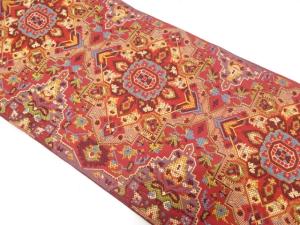 華紋・更紗模様織り出し　名古屋帯